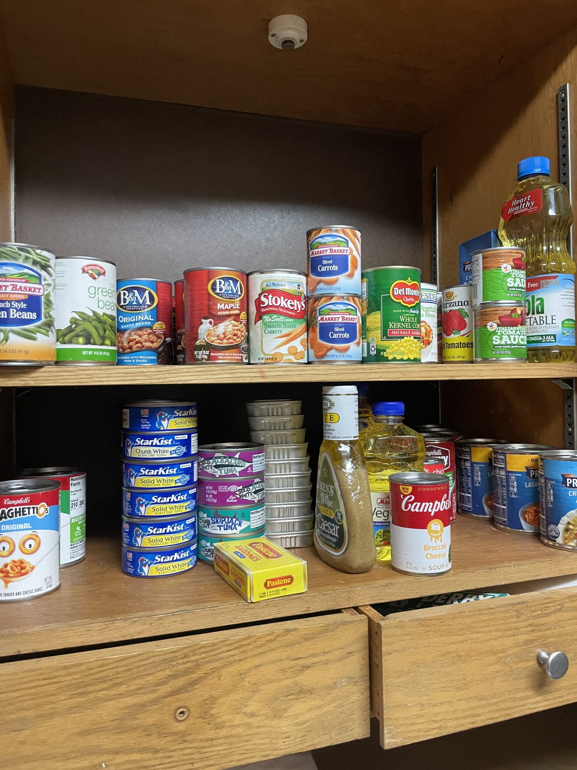 The temporary pantry set up at Lifebridge North Shore in response to the SNAP funding freeze